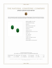 2.96 Ct.Tw.Total Carat Weight Malachite Studs Earrings, 14K Yellow Gold Scan Report