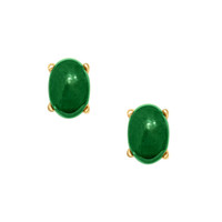 Malachite 14K Yellow Gold earring