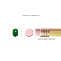 2.96 Ct.Tw. Malachite Studs Earrings, 14K Yellow Gold Image