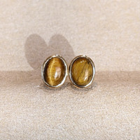 1.87 Ct.Tw. Tiger's Eye 18K Yellow Gold earring