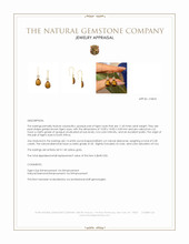 11.40 Ct.Tw.Total Carat Weight Tiger's Eye and Natural Diamond Bezel Earrings, 14K Yellow Gold Appraisal