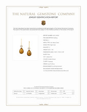 11.40 Ct.Tw.Total Carat Weight Tiger's Eye and Natural Diamond Bezel Earrings, 14K Yellow Gold Scan Report