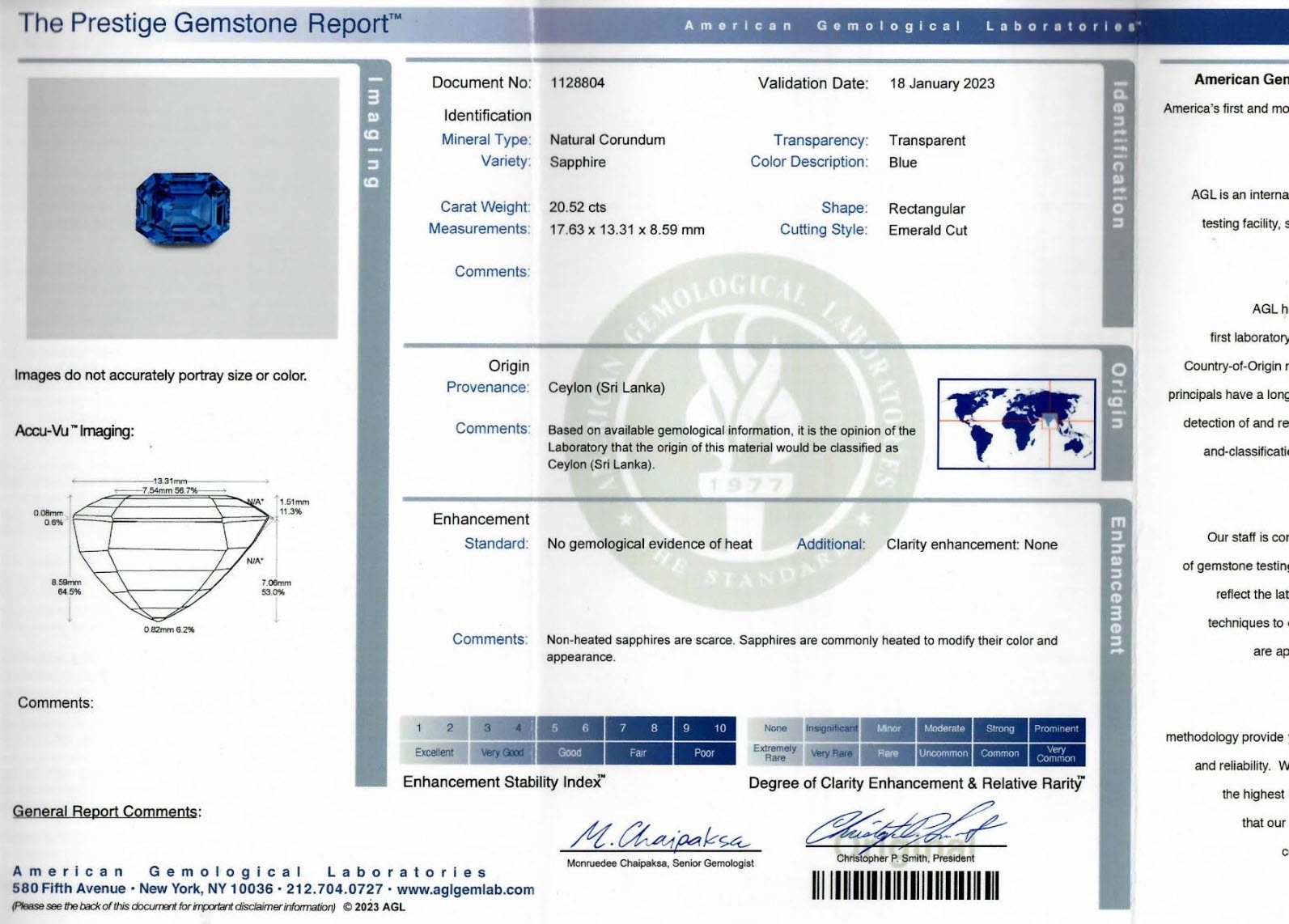 20.52 Ct. Blue Sapphire and Natural Diamond Three Stone Ring, Platinum 950