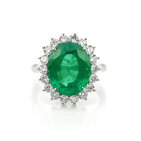 6.67 Ct. Emerald Platinum 950 ring