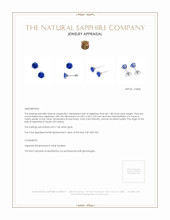 1.75 Ct.Tw.Total Carat Weight Blue Sapphire Studs Earrings, 14K White Gold Appraisal