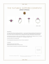 1.11 Ct. Pink Sapphire and Natural Diamond Pave Ring, 18K White Gold Appraisal