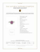 1.11 Ct. Pink Sapphire and Natural Diamond Pave Ring, 18K White Gold Scan Report