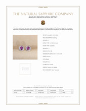 1.08 Ct.Tw.Total Carat Weight Sapphire Natural Diamond Pave Earrings, 14K White Gold Scan Report