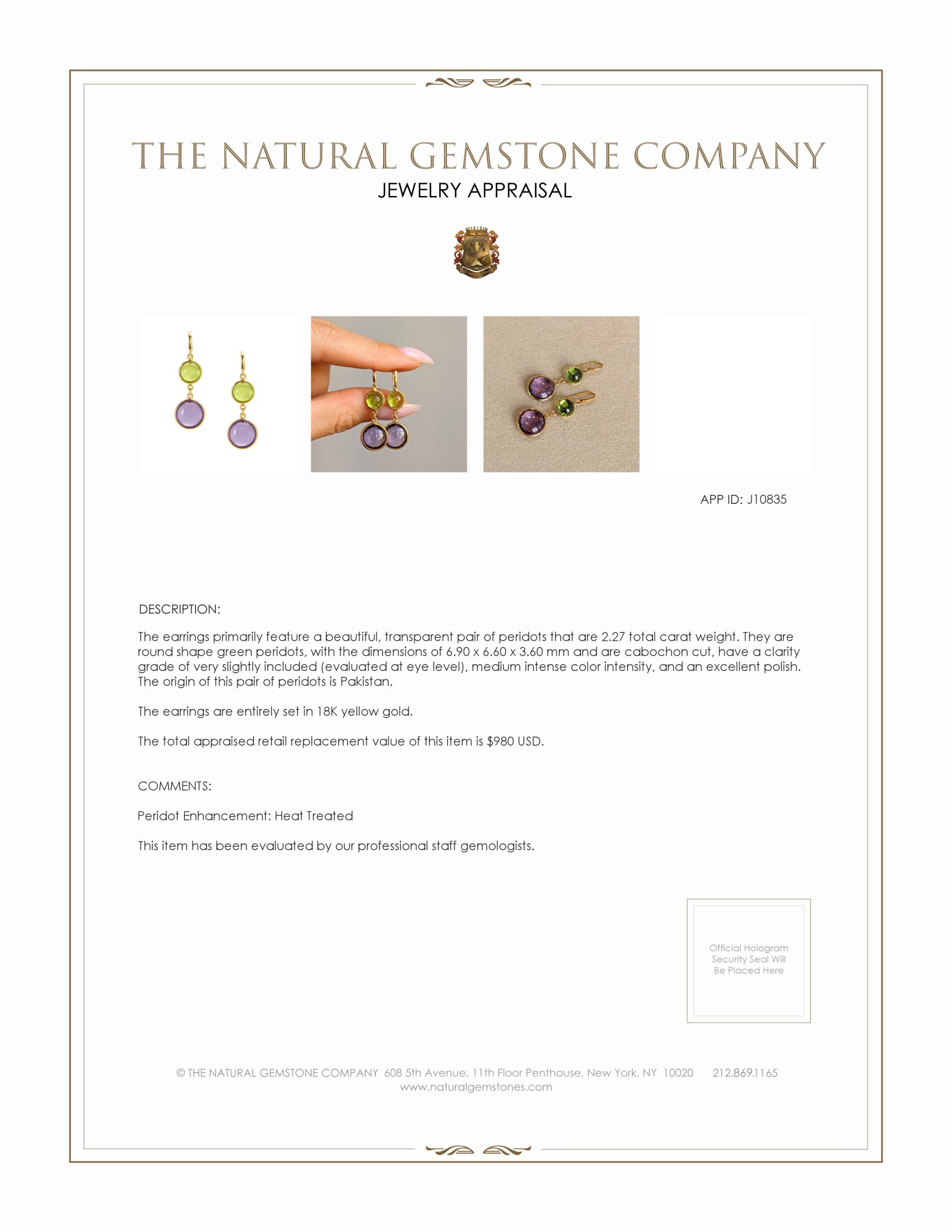 6.34 Ct.Tw. Amethyst Bezel Earrings, 18K Yellow Gold