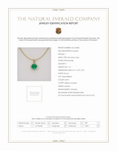 1.12 Ct. Emerald Natural Diamond Pave Pendant, 18K Yellow Gold Scan Report