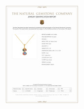 1.36 Ct. Multi Color Opal Bezel Pendant, 14K Yellow Gold Scan Report