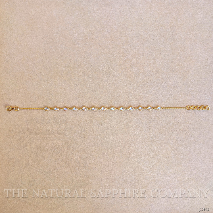 3.28 Ct.Tw. Moonstone Bezel Bracelet, 18K Yellow Gold