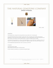 0.86 Ct. Multi Color Opal and Natural Diamond Halo Pendant, 14K Yellow Gold Appraisal