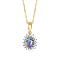 0.86 Ct. Opal 14K Yellow Gold pendant