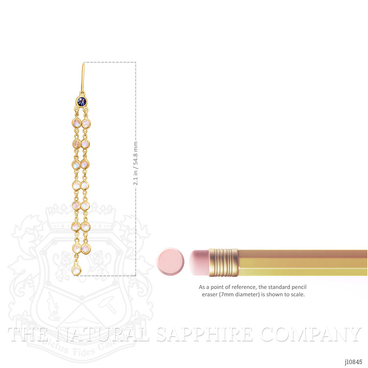 6.60 Ct.Tw. Moonstone Bezel Earrings, 18K Yellow Gold