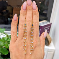 6.60 Ct.Tw. Moonstone Bezel Earrings, 18K Yellow Gold Life Style