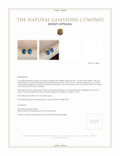 1.72 Ct.Tw. Opal Natural Diamond Studs Earrings, 14K Yellow Gold Appraisal