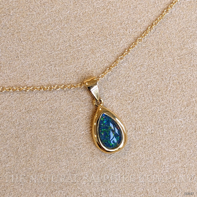 0.70 Ct. Opal Bezel Pendant, 14K Yellow Gold
