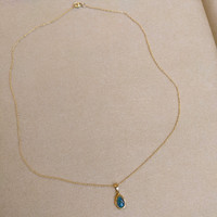 0.70 Ct. Opal Bezel Pendant, 14K Yellow Gold Image