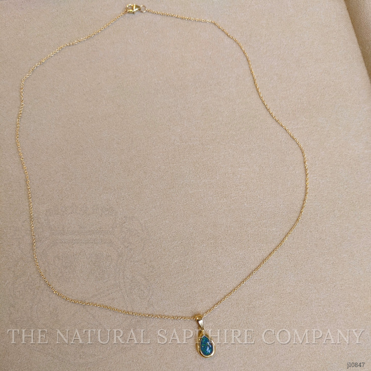 0.70 Ct. Opal Bezel Pendant, 14K Yellow Gold