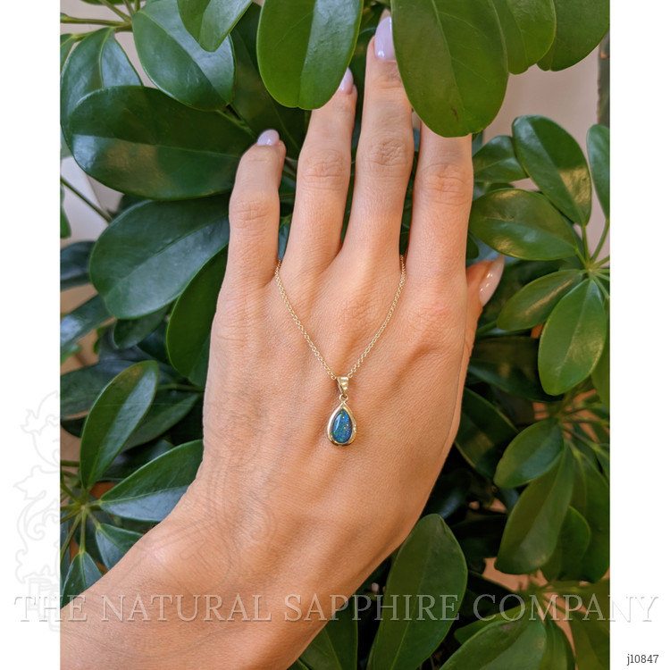 0.70 Ct. Opal Bezel Pendant, 14K Yellow Gold