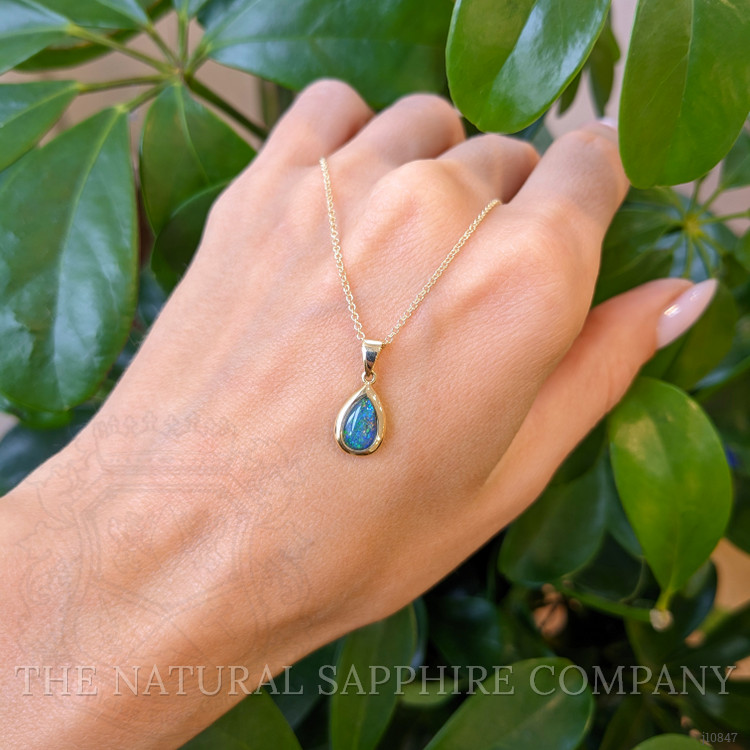 0.70 Ct. Opal Bezel Pendant, 14K Yellow Gold