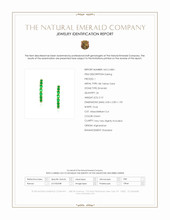 3.10 Ct.Tw.Total Carat Weight Emerald Hoops Earrings, 18K Yellow Gold Scan Report