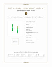 3.10 Ct.Tw. Emerald Hoops Earrings, 18K Yellow Gold Scan Report