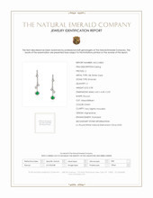 0.58 Ct.Tw. Emerald Natural Diamond Bezel Earrings, 18K White Gold Scan Report