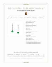 2.06 Ct.Tw.Total Carat Weight Emerald and Natural Diamond Bezel Earrings, 14K White & Yellow Scan Report