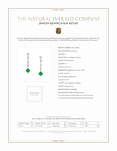2.06 Ct.Tw. Emerald Natural Diamond Bezel Earrings, 14K White & Yellow Scan Report