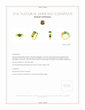 1.25 Ct. Emerald Men's Ring, 18K Yellow Gold Appraisal