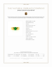 1.25 Ct. Emerald Men's Ring, 18K Yellow Gold Scan Report