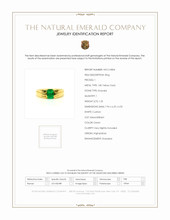 1.25 Ct. Emerald Men's Ring, 18K Yellow Gold Scan Report