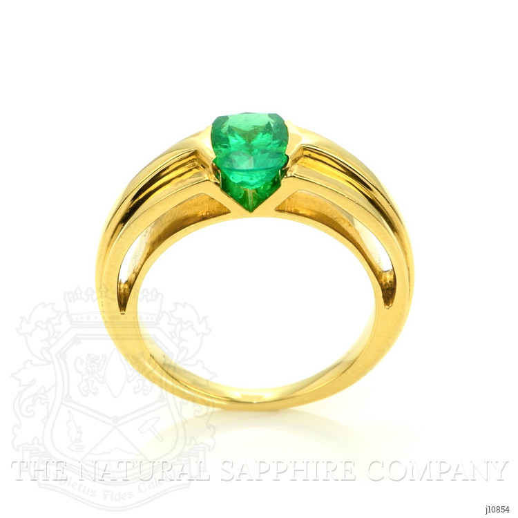 1.25 Ct. Emerald Men's Ring, 18K Yellow Gold