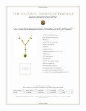 0.73 Ct. Emerald Emerald Accent Stones Necklace, 18K Yellow Gold Scan Report