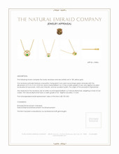 0.44 Ct. Emerald Natural Diamond Pave Necklace, 18K Yellow Gold Appraisal