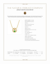 0.44 Ct. Emerald and Natural Diamond Pave Necklace, 18K Yellow Gold Scan Report