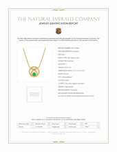 0.44 Ct. Emerald Natural Diamond Pave Necklace, 18K Yellow Gold Scan Report