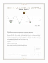 0.41 Ct. Emerald Natural Diamond Pave Necklace, 18K White Gold Appraisal