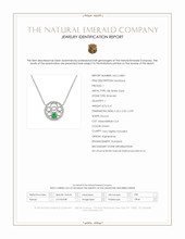 0.41 Ct. Emerald and Natural Diamond Pave Necklace, 18K White Gold Scan Report