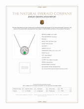 0.41 Ct. Emerald Natural Diamond Pave Necklace, 18K White Gold Scan Report