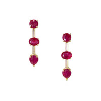 1.01 Ct.Tw. Ruby 14K Yellow Gold earring