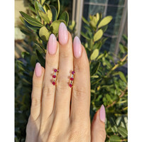 1.01&nbsp;Ct.Tw.Total Carat Weight Ruby Hoops Earrings, 14K Yellow Gold Life Style