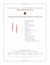 0.51 Ct.Tw.Total Carat Weight Red Rhodolite Garnet and Natural Diamond Drops Earrings, 14K Yellow Gold Scan Report