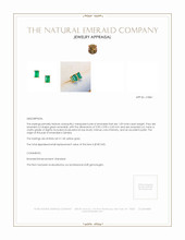 1.09 Ct.Tw. Emerald Studs Earrings, 14K Yellow Gold Appraisal