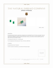 1.09 Ct.Tw. Emerald Studs Earrings, 14K Yellow Gold Appraisal