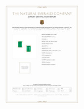1.09 Ct.Tw. Emerald Studs Earrings, 14K Yellow Gold Scan Report