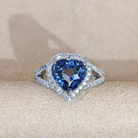3.60 Ct. Sapphire Platinum 950 ring