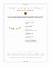 0.32 Ct.Tw.Total Carat Weight Emerald and Natural Diamond Bangle Bracelet, 14K Yellow Gold Scan Report